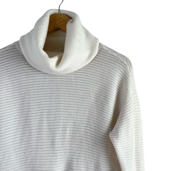 Club Monaco Links Funnel Neck Wool Sweater in Cream,‎ Size Small - Picture 5 of 10